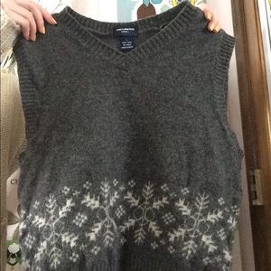 gray sweater vest